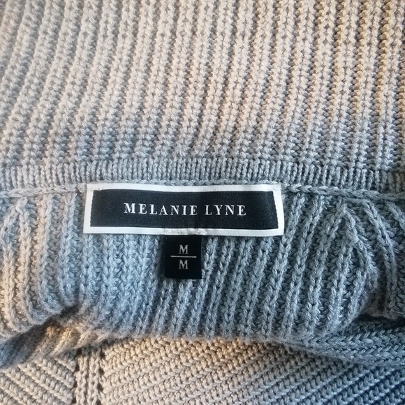 Melanie Lyne grey cotton viscose long sweater M - Picture 4 of 5